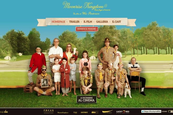 Moonrise Kingdom website preview